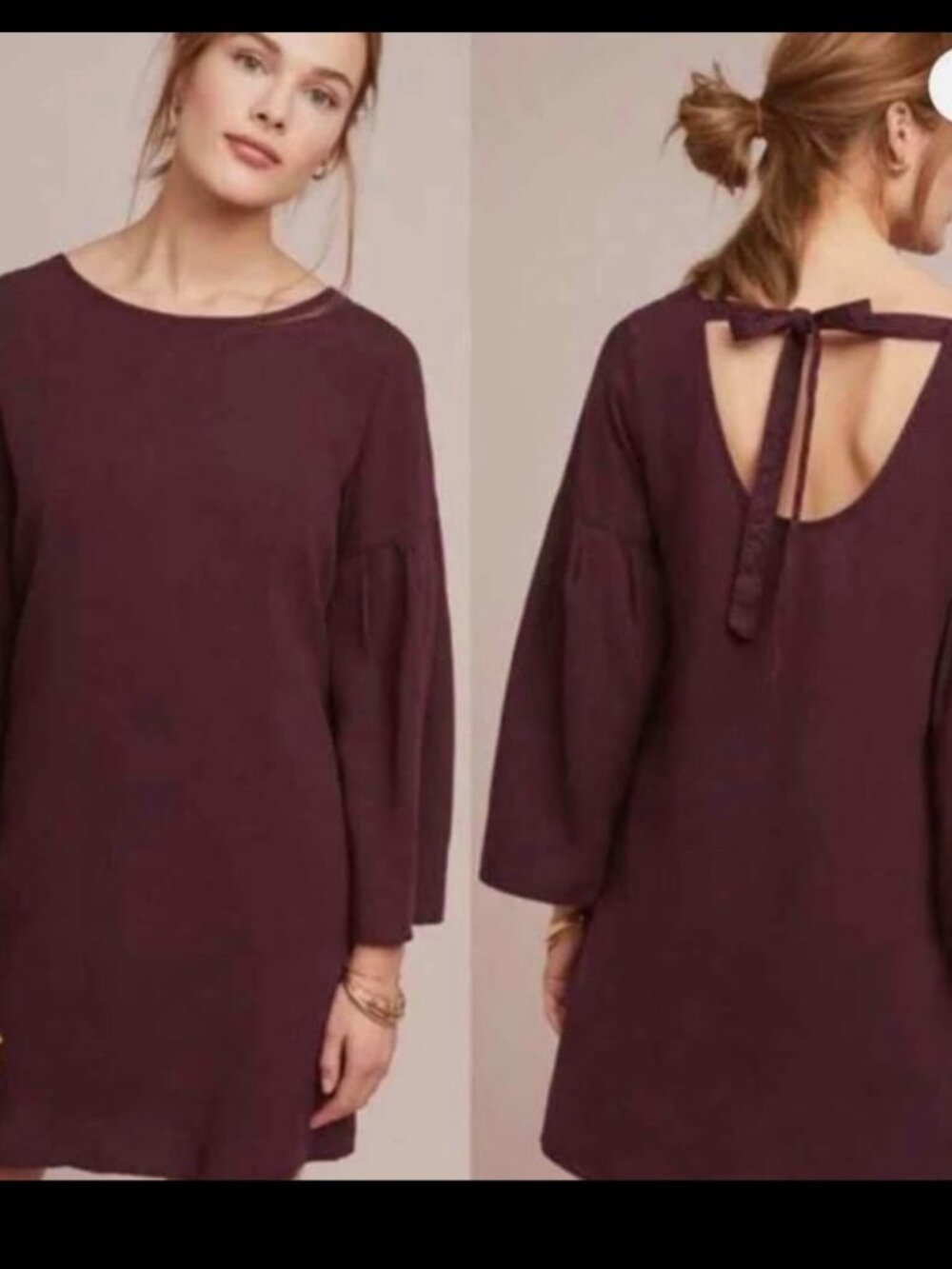 Anthropologie Cloth & Stone Tiffany Bell Sleeve Dress
